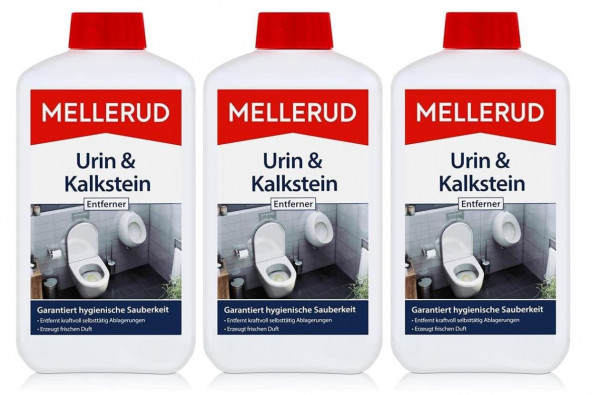 3x Mellerud Urin und Kalkstein Entferner 1L