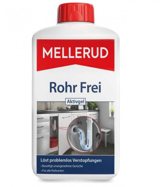 Mellerud Rohr Frei Aktivgel Abflussreiniger gegen Verstopfungen &amp; Gerüche für alle Rohrarten – 2 x 1