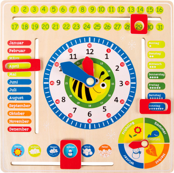 Legler small foot Lerntafel Datum, Uhr- &amp; Jahreszeiten