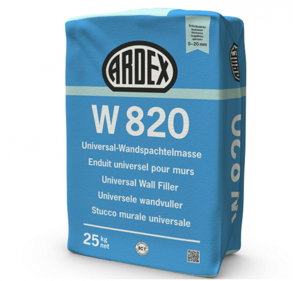 Ardex W820, 25 kg Spritzbare Wandspachtelmasse, SUPERFINISH