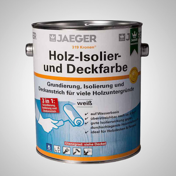 Jaeger 319 Holz-Iso-Deckfarbe sgl. 2,5l