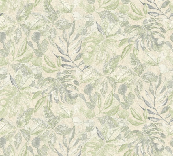 A.S. Création Melange 363245 Vlies Beige Grün Metallic