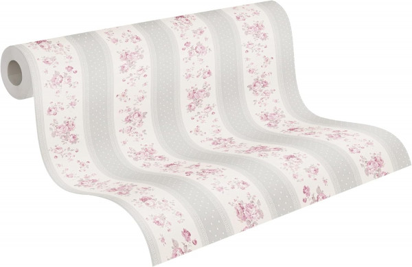 AS Vliestapete Maison Charme Floral grau 390692