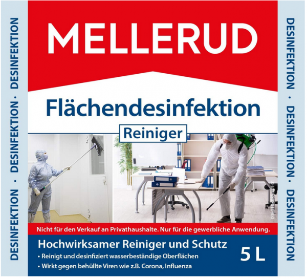 3 x MELLERUD Flächendesinfektionsreiniger Desinfektionsmittel 5 Liter