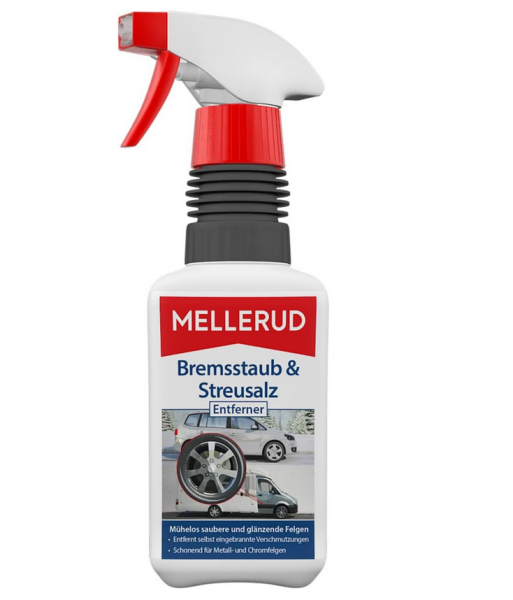 MELLERUD Bremsstaub und Streusalz Entferner | 1 x 0,5 l | Effizienter Reiniger für Autos, Motorräder