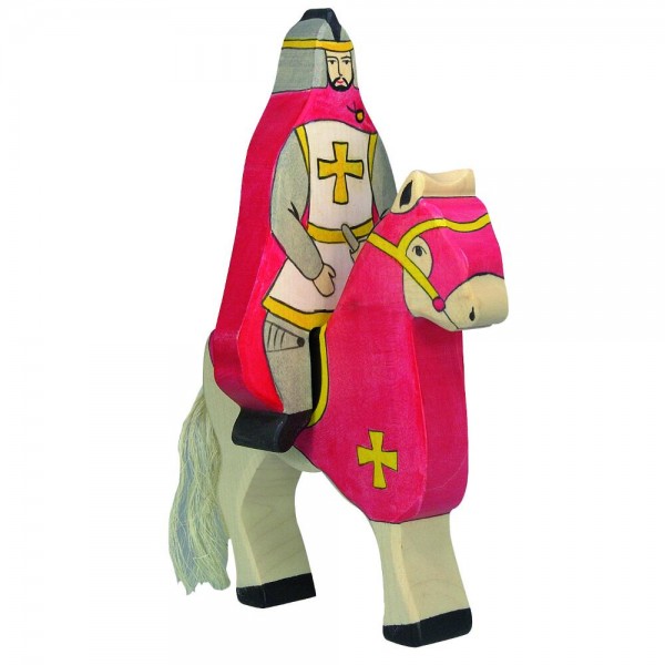 Roter Ritter mit Mantel, reitend (ohne Pferd)