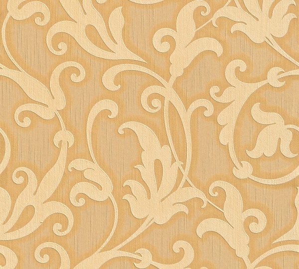 A.S. Création Tessuto 954903 Vlies Gelb Metallic Orange