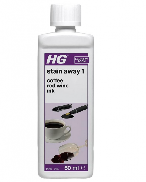 HG Stain Away 1, entfernt Kaffee, Rotwein und Tinte, entfernt hartnäckige Flecken und heiße Getränke