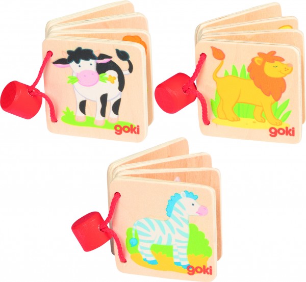 Bilderbücher The Book Shop 5 x 5 x 2 cm, Holz, 3fach sortiert, 12er Display