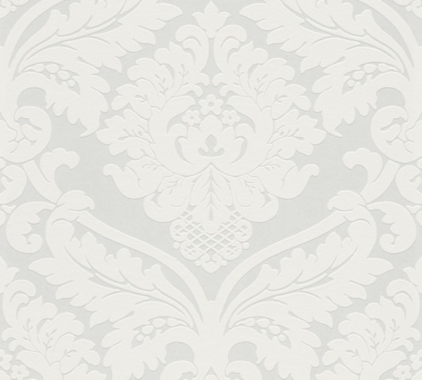 A.S. Création Black & White 4 554338 Vlies Metallic Weiß