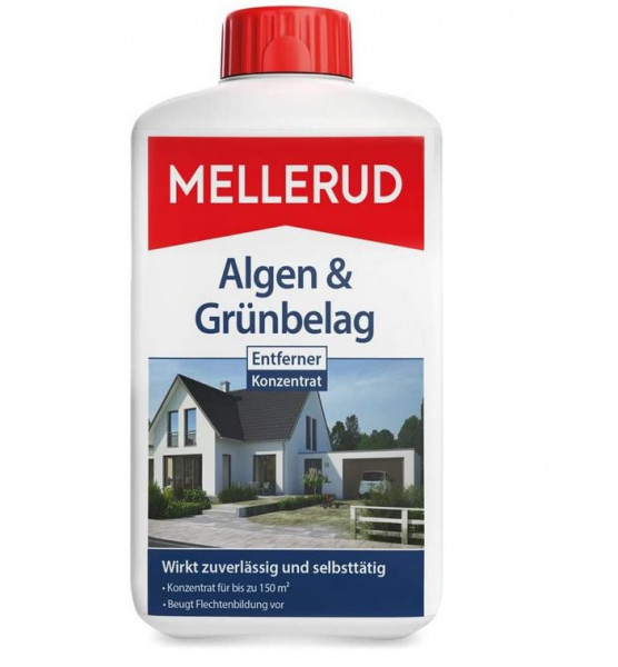 MELLERUD Algen &amp; Grünbelag Entferner Konzentrat zu Entfernung von Algen und Grünbeläge auf Stein-, H