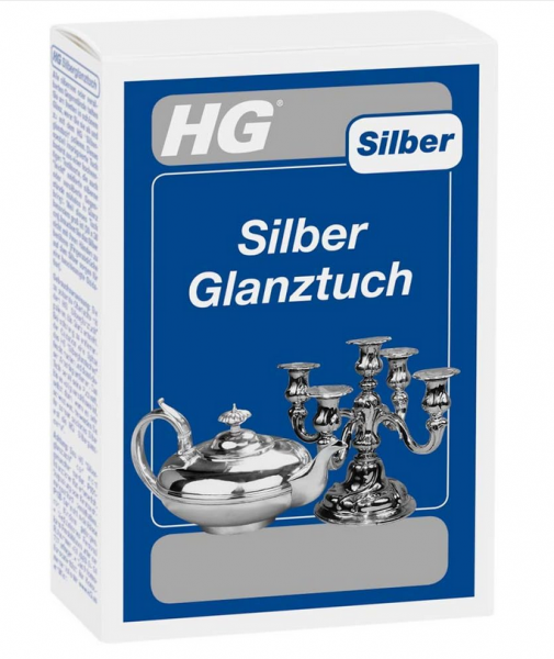 HG Silber Reinigungstuch, Silberputztuch für die Pflege von Schmuck und Ornamenten Hochwertiges, Spe