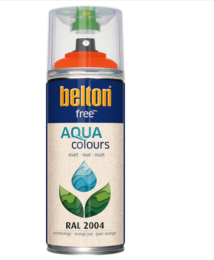 Belton Free Matt wasserbasierend 400 ml RAL 2004 reinorange