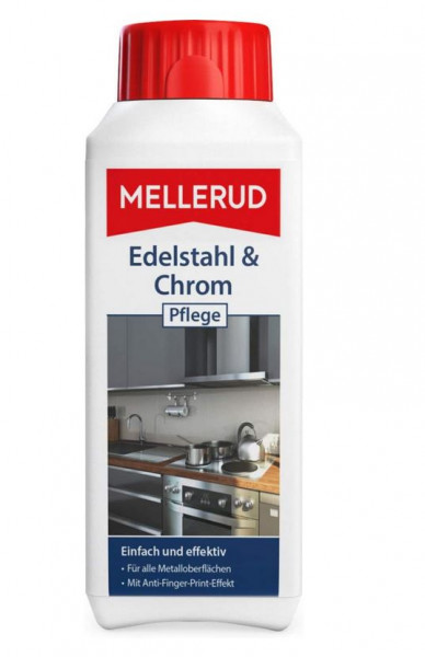 Mellerud Edelstahl &amp; Chrom Pflege Reinigungsmittel für Metall-Oberflächen 0,25 l