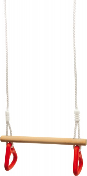 Legler small foot Schaukel mit Turnringen, Länge: ca. 180 cm, Schaukel: ca. 45 x 4,5 cm, max. Belast