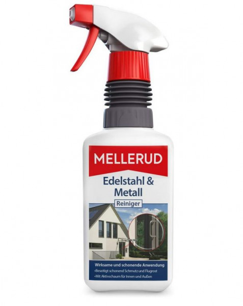 Mellerud Edelstahl &amp; Metall ReinigerSpray für Metall-Oberflächen im Innen- und Außenbereich 0,5 l