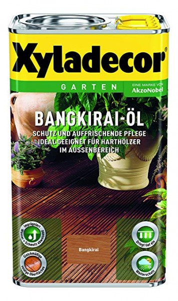 Xyladecor Bangkirai-Öl 5l Kanister Pflegeöl tiefenwirksam mit Abperleffekt