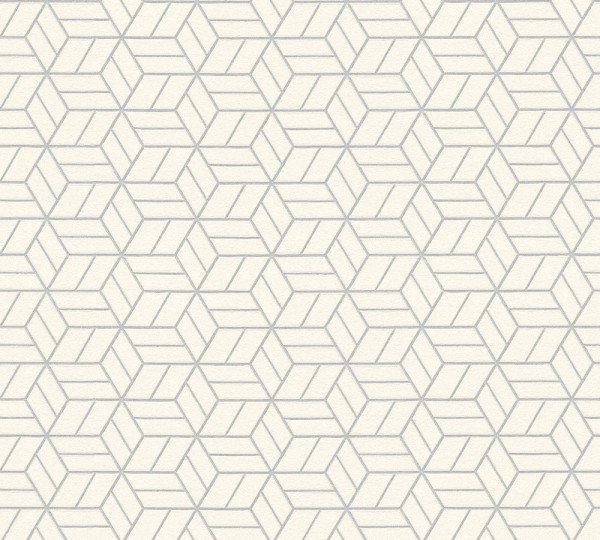 A.S. Création Metropolitan Stories 369203 Vlies Grau Metallic Weiß