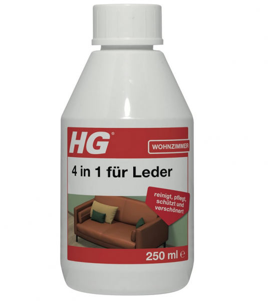 HG 4 in 1 für Leder, Lederreiniger &amp; -pflege für echtes Leder und Kunstleder,