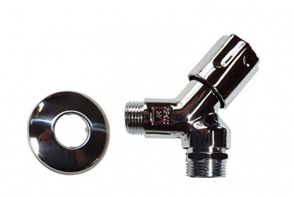 HS Geräte-Anschlussventil 2230 poliert verchromt, Kurzform 1/2 92230015