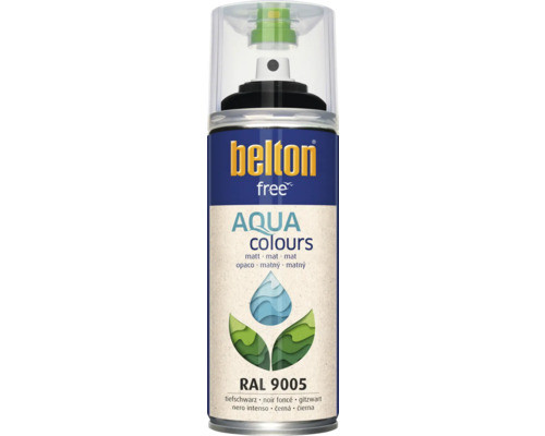 Belton Free Matt wasserbasierend 400 ml RAL 9005 tiefschwarz