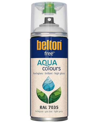 Belton Free Hochglanz wasserbasierend 400 ml RAL 7035 lichtgrau