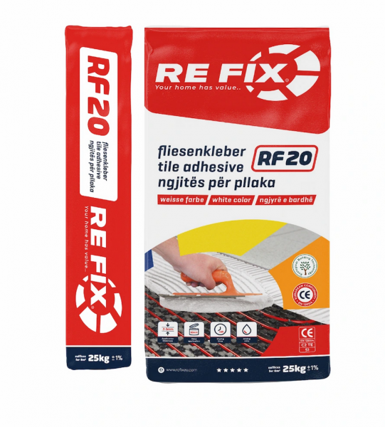 Refix Fliesenkleber RF 20 25 kg für Keramikfliesensteingut Porzelan usw.