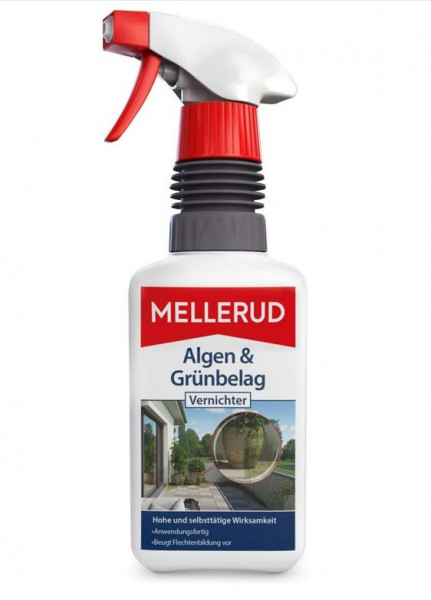 Mellerud Algen und Grünbelag Vernichter – Effizientes Spray zum Entfernen von Algen und Grünbelag –