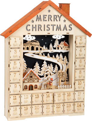 Adventskalender Merry Christmas, ca. 33 x 8 x 49 cm, 11788