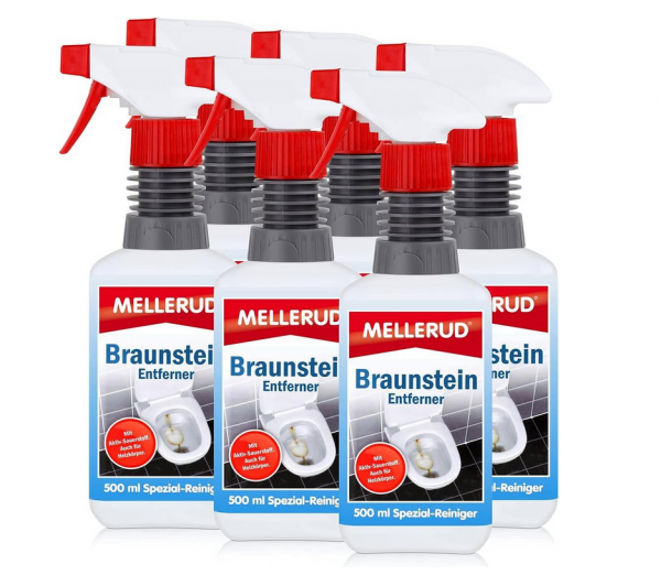 6 x Mellerud Braunstein Entferner – Chlorfreies Reinigungsmittel entfernt Braunstein &amp; Verfärbungen