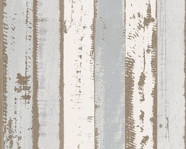 A.S. Création Tapete - Authentic Wall, # 302581, Vintage Holz Optik, beige, braun, grau, 10,05m x 0,