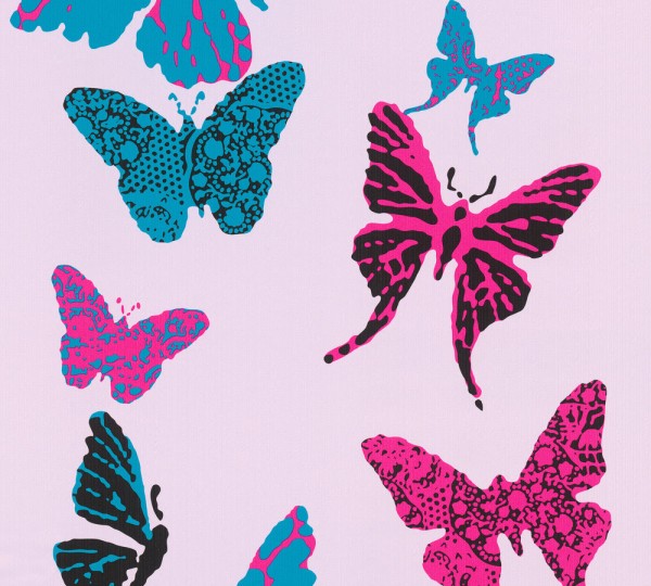 A.S. Création Boys &amp; Girls 6 936342 Papier Blau Schwarz Lila