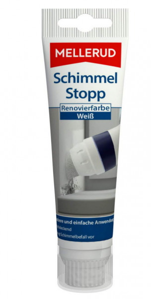 Mellerud Renovierfarbe | 1 x 90 ml | Weiße Dispersionsfarbe mit starker Deckkraft für schnelles und