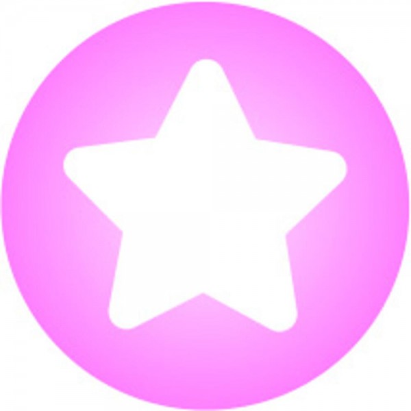 GOKI Clickhalbperle rosa mit weißem Stern