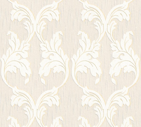 A.S. Création Tessuto 956287 Vlies Beige Creme Metallic