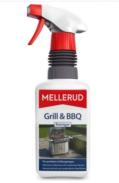 Mellerud Grill &amp; BBQ Reiniger – Ergiebiges Spray zur Reinigung von Eingebranntem, Fett und Verkrustu