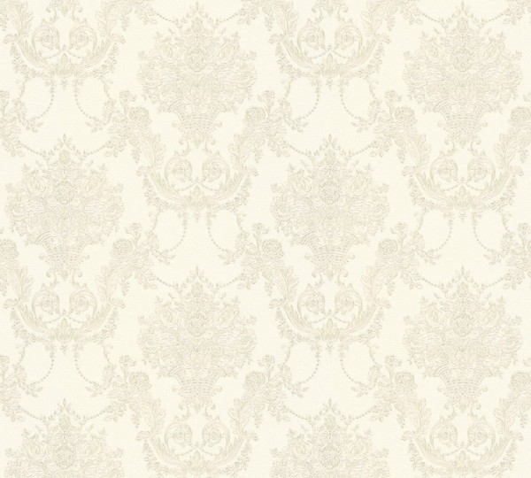 A.S. Création Château 5 344923 Vlies Grau Metallic Weiß