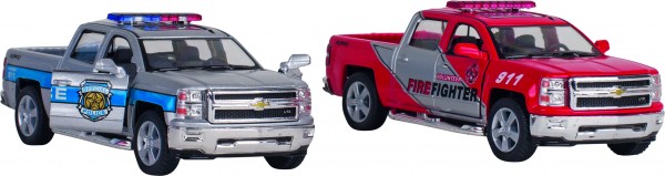 GOKI Polizei und Feuerwehr Chevrolet Silverado, L= 12,5 cm