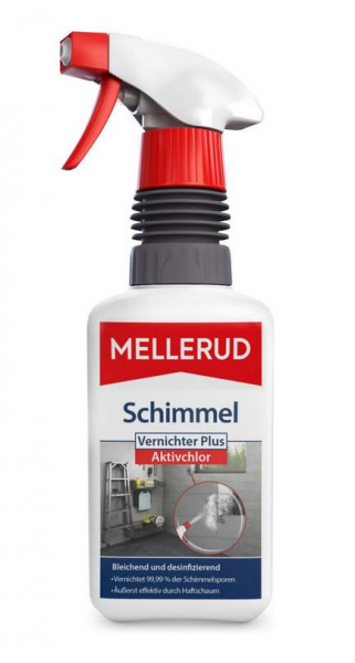 MELLERUD Schimmel Vernichter Plus Aktivchlor Schaumspray zur Schimmelentfernung auf Fliesen, Fugen,