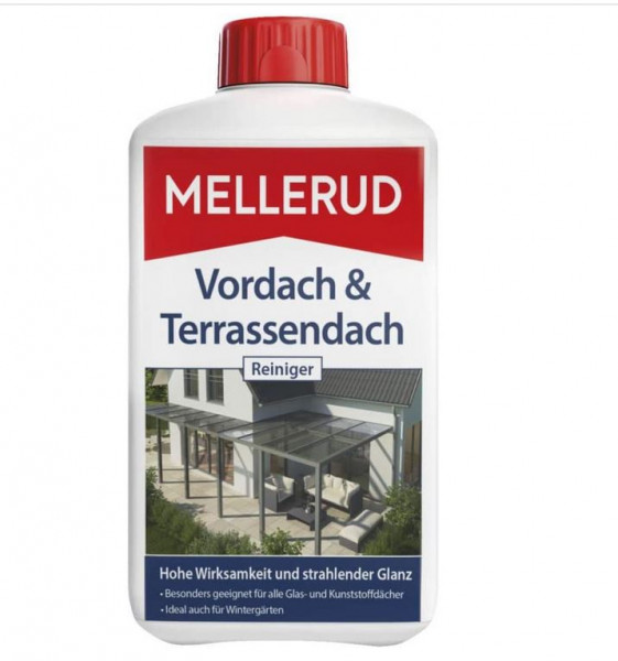 MELLERUD Vordach und Terrassendach Reiniger Konzentrat | Hohe Wirksamkeit und strahlender Glanz für