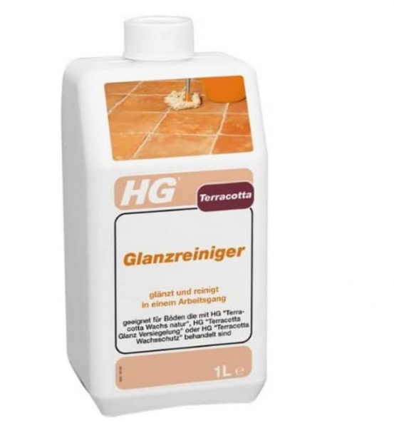 HG Terracotta Reiniger Glanz, perfekt für die regelmäßige Reinigung aller Cottoböden, verbreitet ein