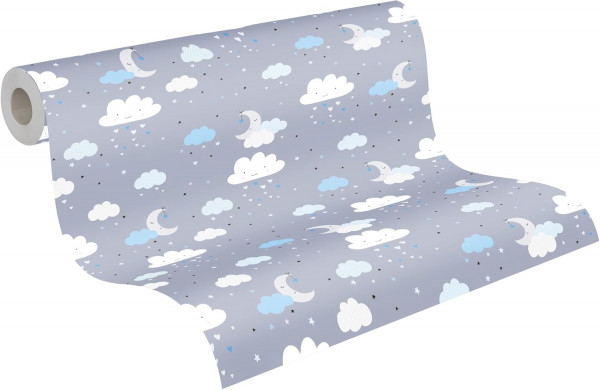 A.S. Création Little Love, Wolken, grau 381252