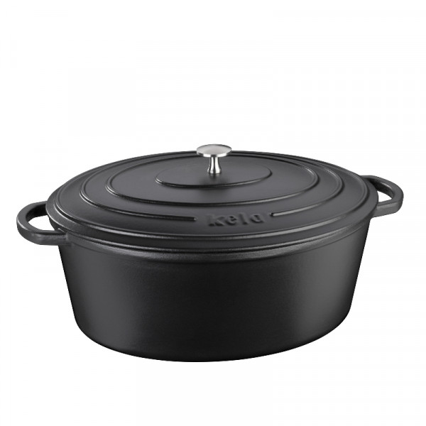 Bräter oval Calido schwarz 6,0 l