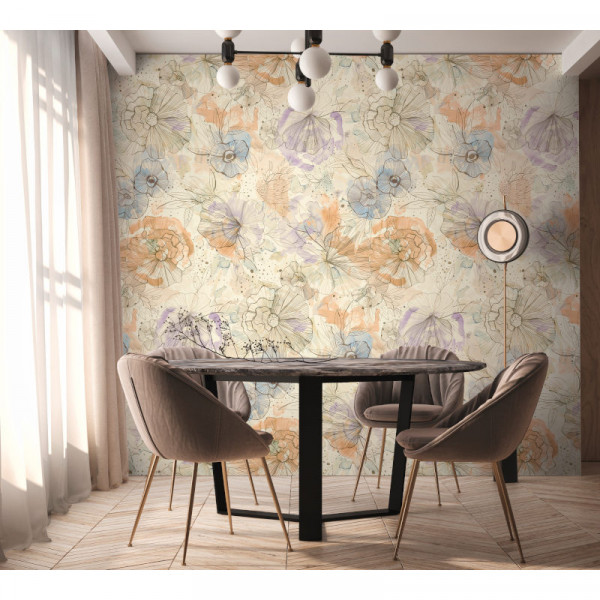 AS Vliestapete Aquarell Dreams Blumentapete beige 396942