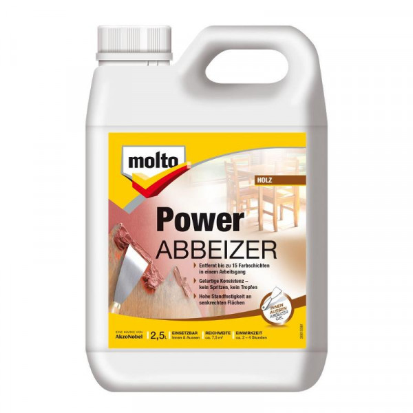 Molto Power Abbeizer gelartig 2,5 L Entfernen von alten Anstrichen