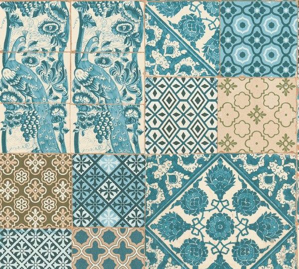 A.S. Création Metropolitan Stories 369233 Vlies Blau Braun Grün