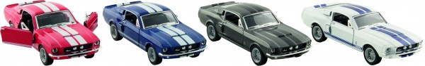 Shelby GT-500 (1967), Spritzguss, 1:38, L= 12,5 cm Rückzugmotor, 4fach sortiert, 12er Display