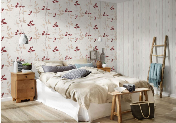 AS Vliestapete Casual Living Creme Blätter 249739