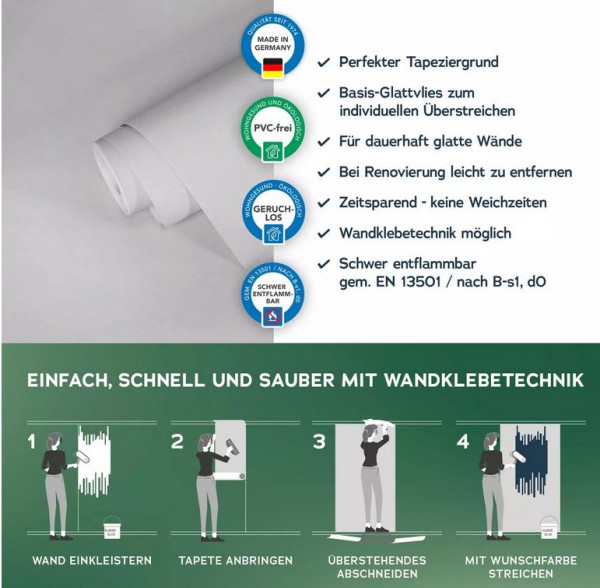 AS Vliestapete Meistervlies 8 überstreichbar 393851