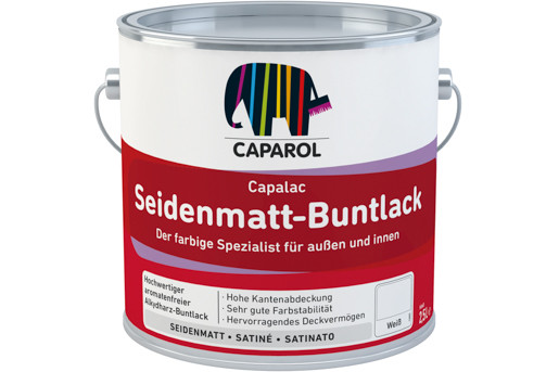 Capalac Mix Seidenmatt Buntlack, 2,375 l Basis Weiß